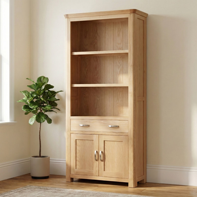 Baylor 185cm H x 85cm W Solid Wood Standard Bookcase