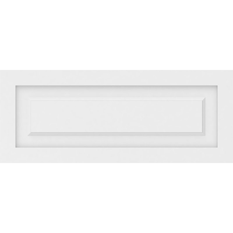 Panneau mural Harrison 3D en blanc, H 12 po x l 30 po x P 0,63 po