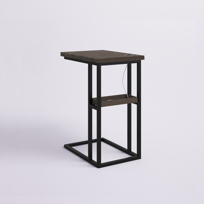 Otani End Table with Wireless Charger and Storage