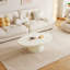 Table basse ovale blanche Hillsborough