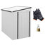 Remise d'extérieur avec verrou 4,3 'x 6,3' gris foncé-98251115-98251114