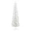 Arbre de Noël neige enneigé, arbre de Noël mince avec branches réalistes et base en plastique pour la décoration intérieure
