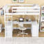 Lit mezzanine 2 tiroirs avec bureau Edmea par Harriet Bee-389530576