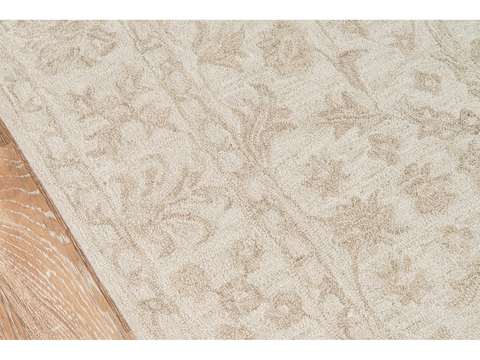 Cece Hand Tufted Wool Beige Rug, Rectangle 8' x 11'
