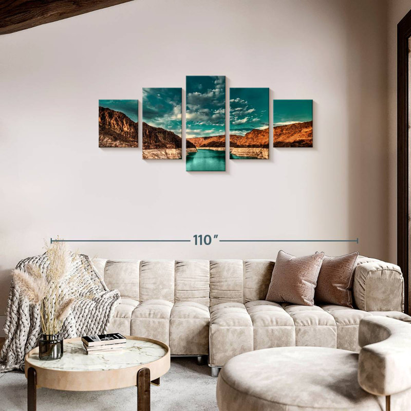 Hoover Dam Lake, 34" H x 74" W