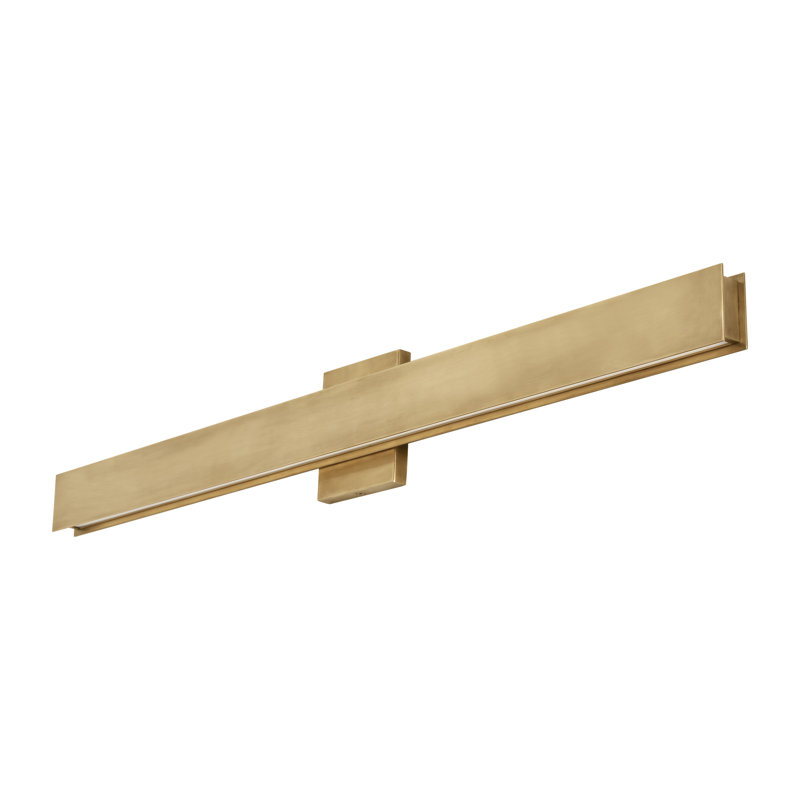 Bau 1 - Light LED Bath Bar, Natural Brass