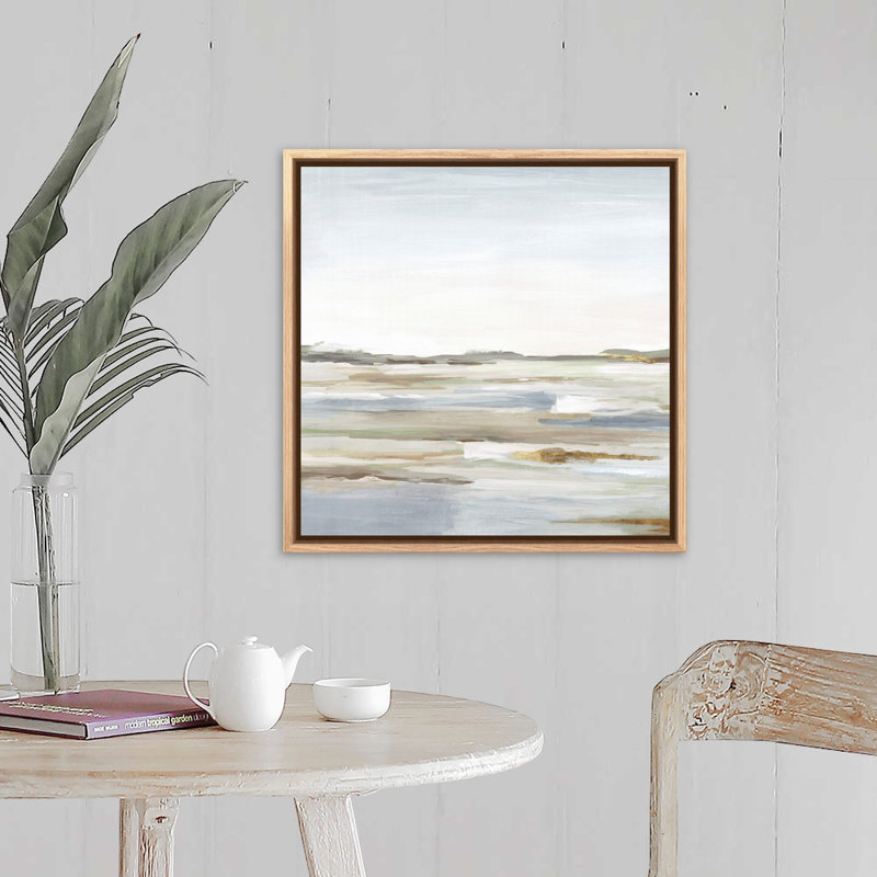 «Vastness II» par Eva Watts - reproduction d'art, Toile avec cadre photo, H 21,25 po x l 21,25 po, Naturel flottant