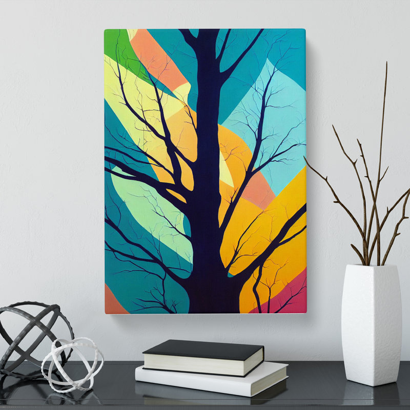 Tree Abstract in Colour Vol.4 - Wrapped Canvas, 60cm H x 40cm W x 3cm D