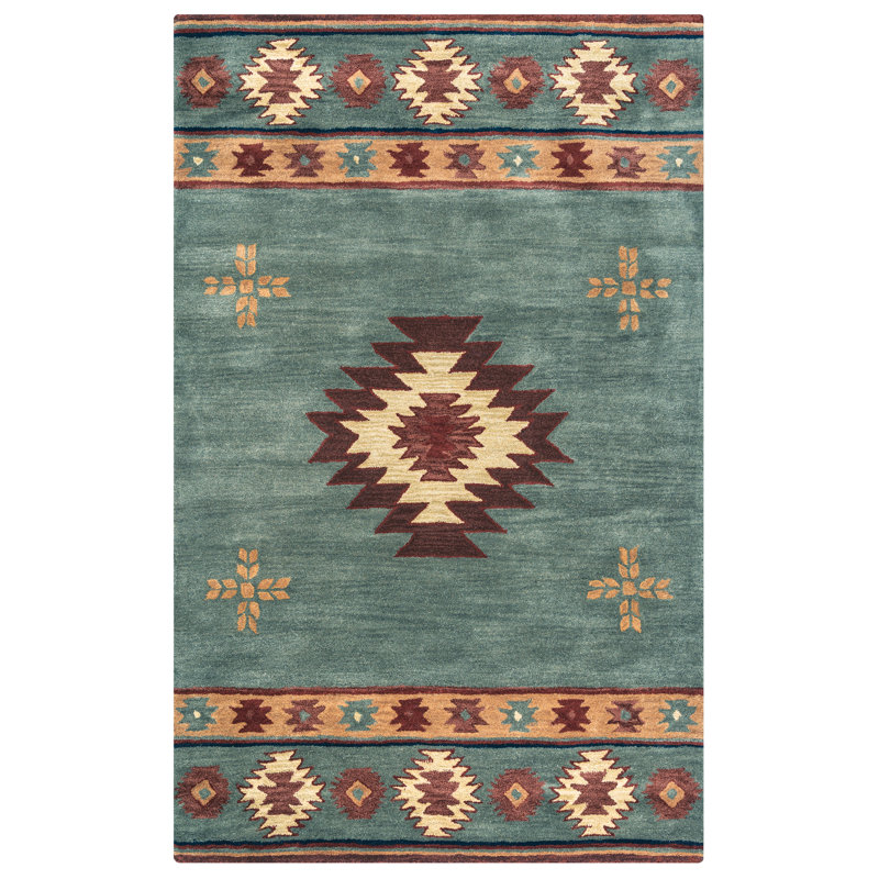 Tyngsborough Hand Tufted Wool Indoor Rug, Rectangle 5' x 8'