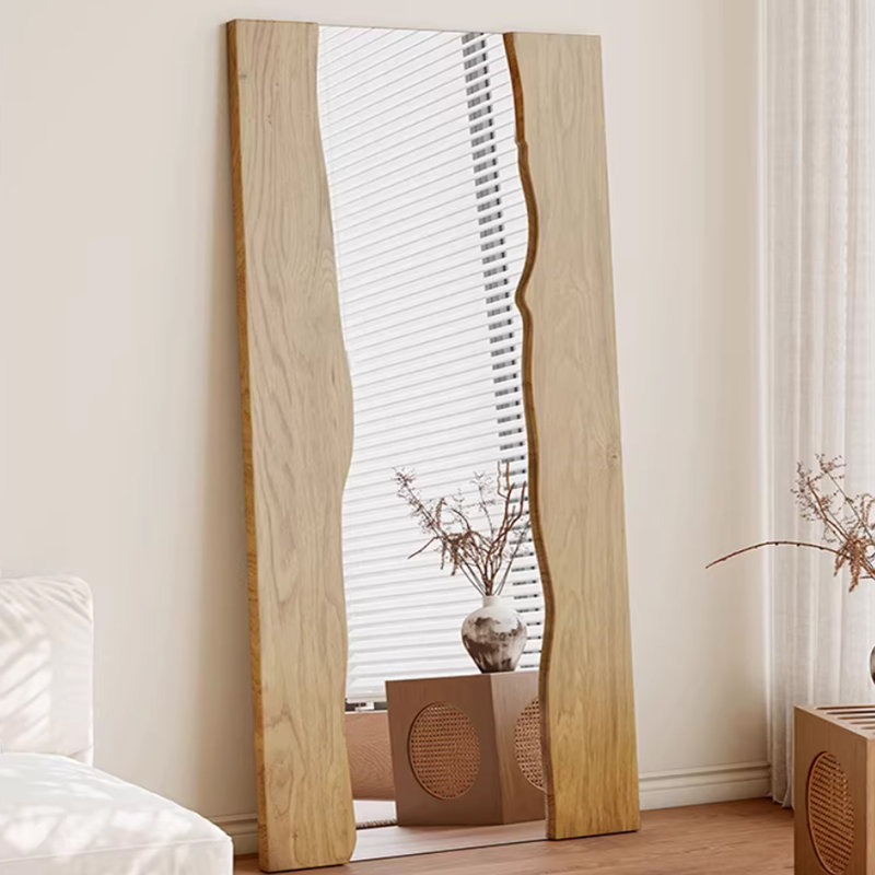 Miroirs rectangulaires en bois massif, 78,74 po x 31,5 po, Brun orangé