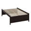  Lit de rangement double avec lit gigogne, 2 tiroirs, tablettes et table de chevet Orear-108840137