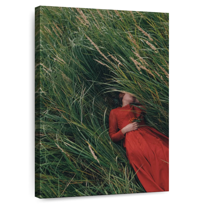 Woman In Red, 45" H x 30" W