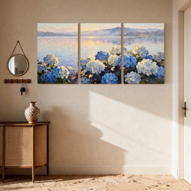 Ensemble de 3 impressions d'art sur toile, H 24 po x l 48 po