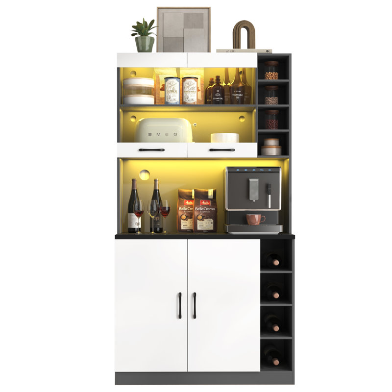 187cm Kitchen Pantry, White