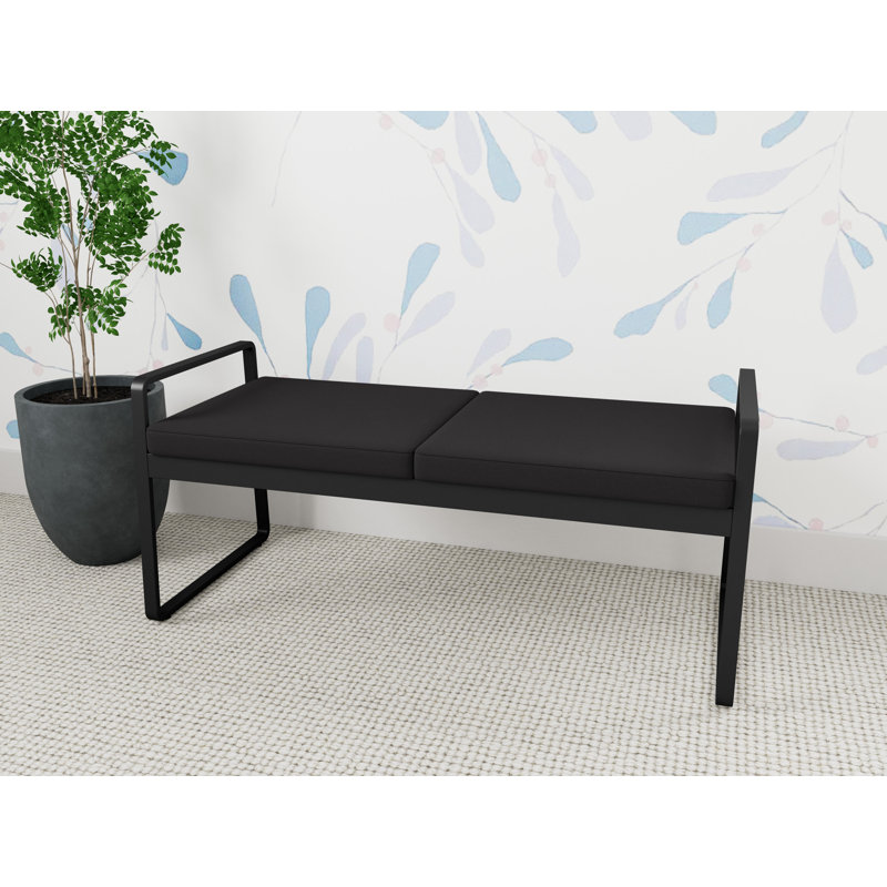Banc en métal Gansett, Noir, Noir Visite Libre - tissu uni