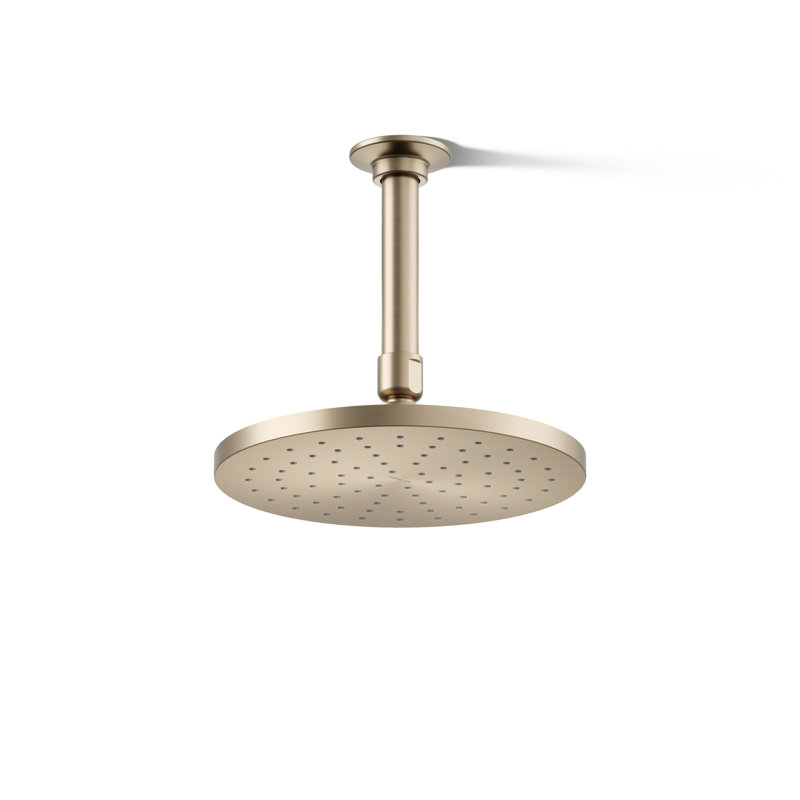 Pomme de douche à pluie Contemporary, Bronze brossé vibrant, Rond, 1,75 gallons par minute