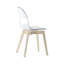 Academy Armless Chair with Wooden Frame-349703726