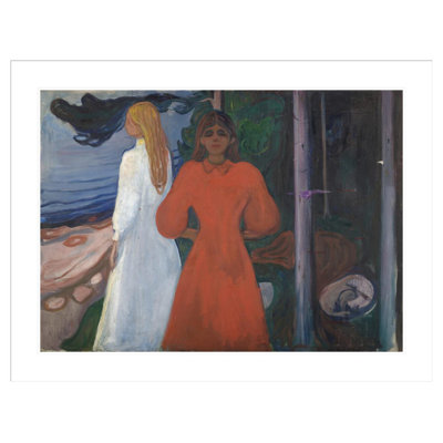 Red and White by Edvard Munch -Framed Giclee Print