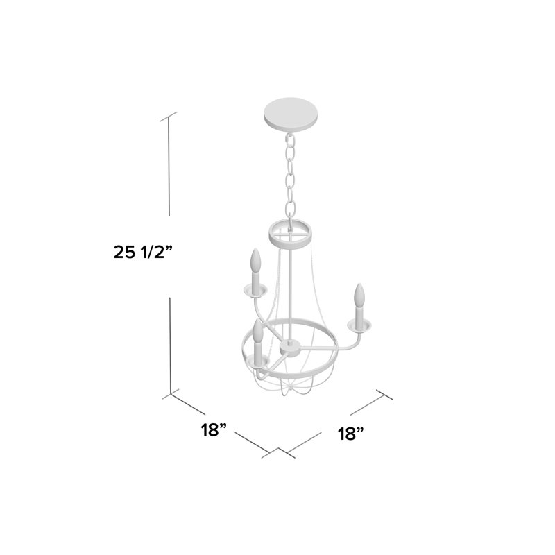 Leechburg 3 - Light Dimmable Empire Chandelier