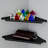 Small Wall Mounted Floating Corner Shelves Metal Black Pack(Black)
