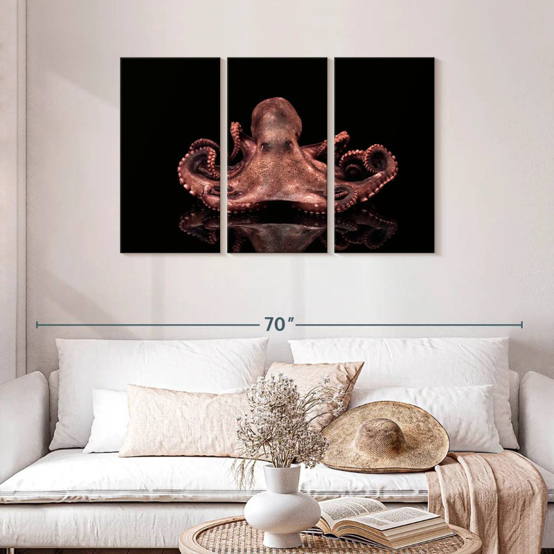 Brampt Plump Pink Octopus, 28" H x 45" W