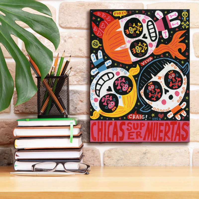 «Herny The Holy Trinity» par Jorge R. Gutierrez - reproduction d'art sur toile tendue, L 12 po x H 16 po