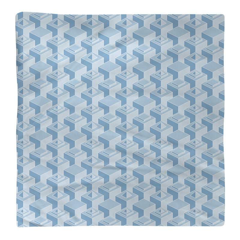 Serviette de table en coton à motif de gratte-ciels à deux couleurs, H 0,1 po x l 22 po x P 22 po, Noir sarcelle