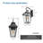 2-Pack Outdoor Wall Lantern Sconces - Modern Black Aluminum Exterior Light Fixtures with Clear Glass for Front Porch, Patio & Garage