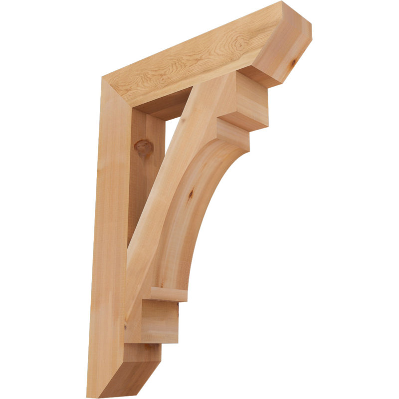 Support en bois / corbeau, Cèdre rouge de l'Ouest (lisse), H 40 po x l 5,5 po x P 28 po