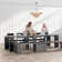 Transformer Table Extendable Dining Set - Table + Bench + 4 Chairs - 2 To 12 People - American Silver Birch