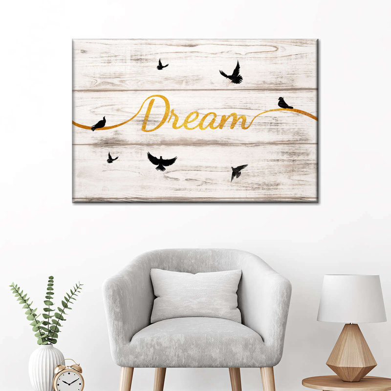 " Dream Typography V " by Mulberry Designs, 20" H x 30" W x 1.25" D