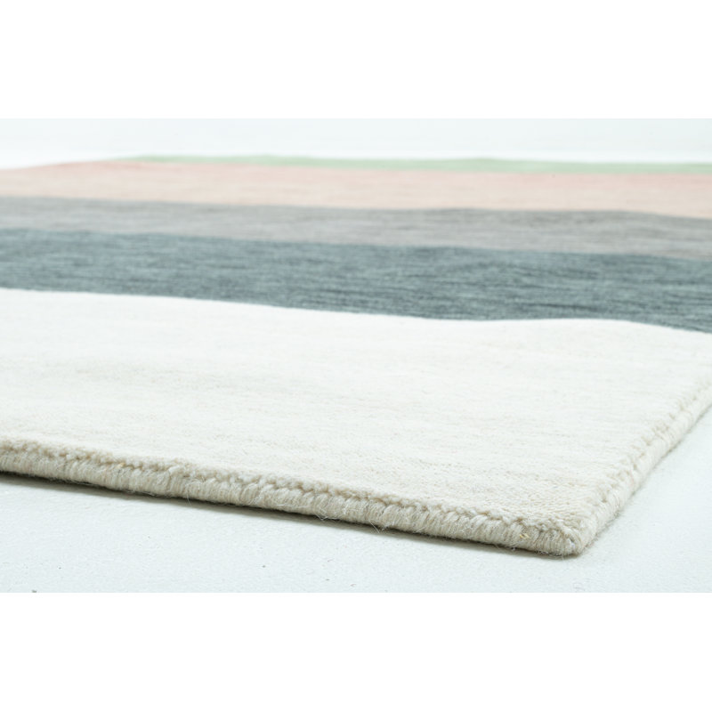 Rectangular Striped Hand Woven Area Rug, Rectangle 170cm x 240cm