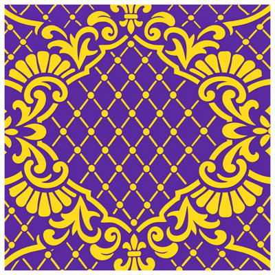 Édredon baroque mauve et doré