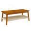 Table basse 47,25 "Mid-Century avec tablette tissée