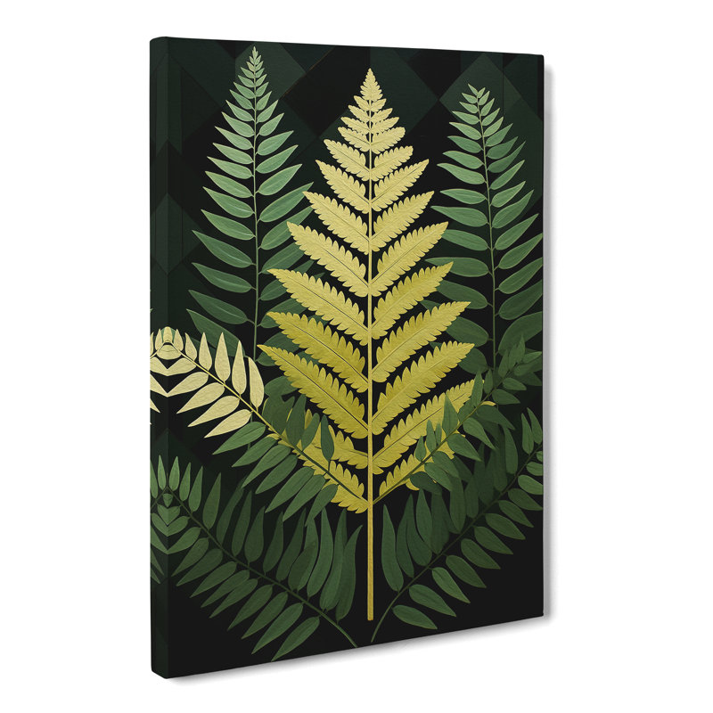 Fern Leaf Geometric - Print, 50cm H x 35cm W x 3cm D