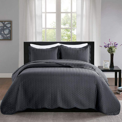 Microfiber Embossed Bedspread Set