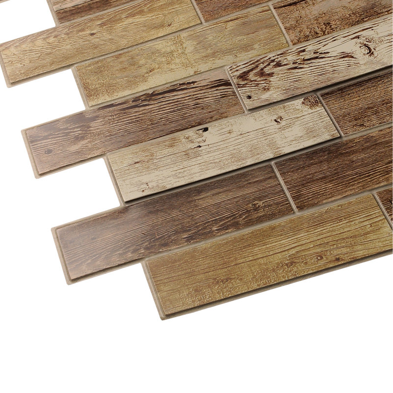 19" x 39" 3D Wall Panel (5-Pack), Brown