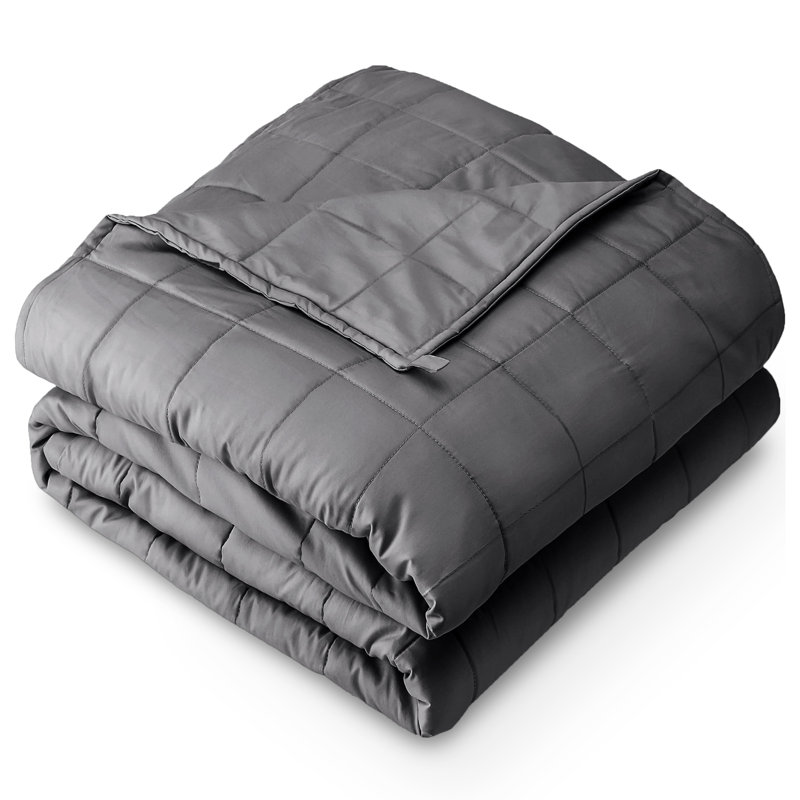 Couverture en coton sergé, l 80 po x L 87 po, 30 lb, Gris