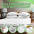 Premium Rayon From Bamboo Blend Sheet Set With Deep Pockets, Cooling and Breathable-370659661-370659637