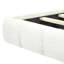 Lit plateforme tapissier très grand avec tête de lit capitonnée Boucle. Très silencieux, support de 800 lb, durable et facile à nettoyer, blanc-133674137