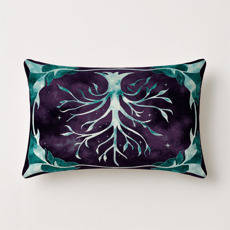 Emerald Horizon Indoor And Outdoor Throw Pillow, Rectangle 14"H x 20"W