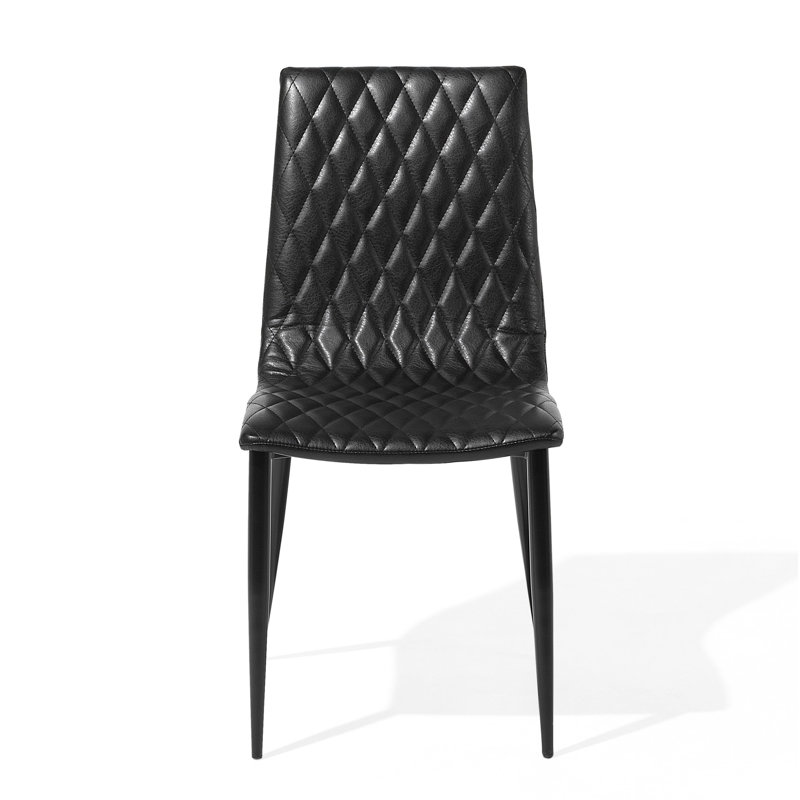 Riceboro 44cm H Upholstered Side Chair, Black
