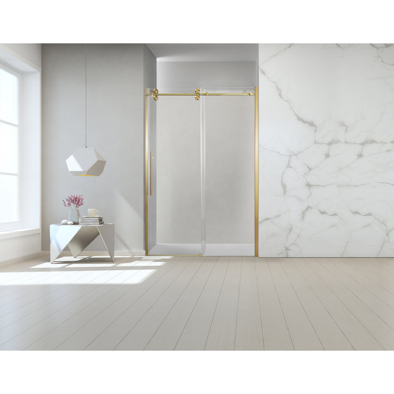 Porte de douche coulissante simple sans cadre l 44 po à 48 po x H 76 po Massa