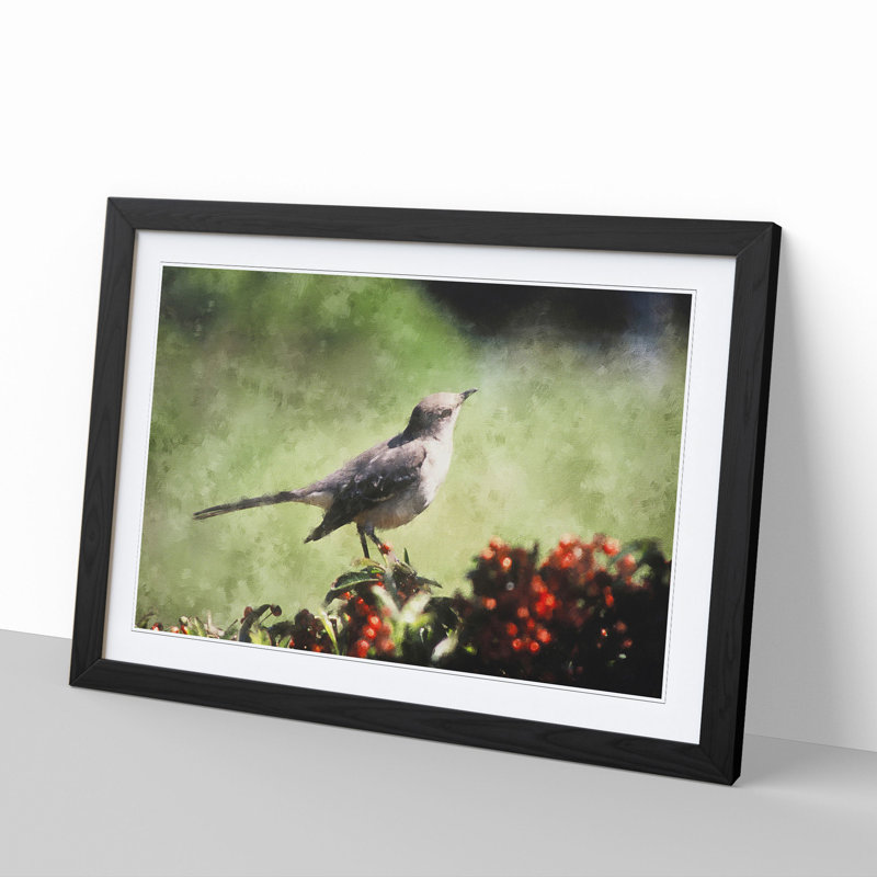 Mockingbird - Picture Frame Graphic Art, 48cm H x 65cm W x 2cm D, Black