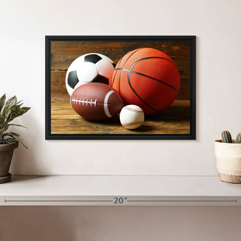 Balls For Caley, Floating Frame Black, 13" X 9"
