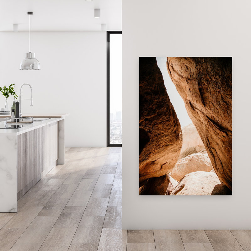 «Desert Canyon Walls Abstract Contemporary Landscape Nature», reproduction d'art murale, H 48 po x l 32 po