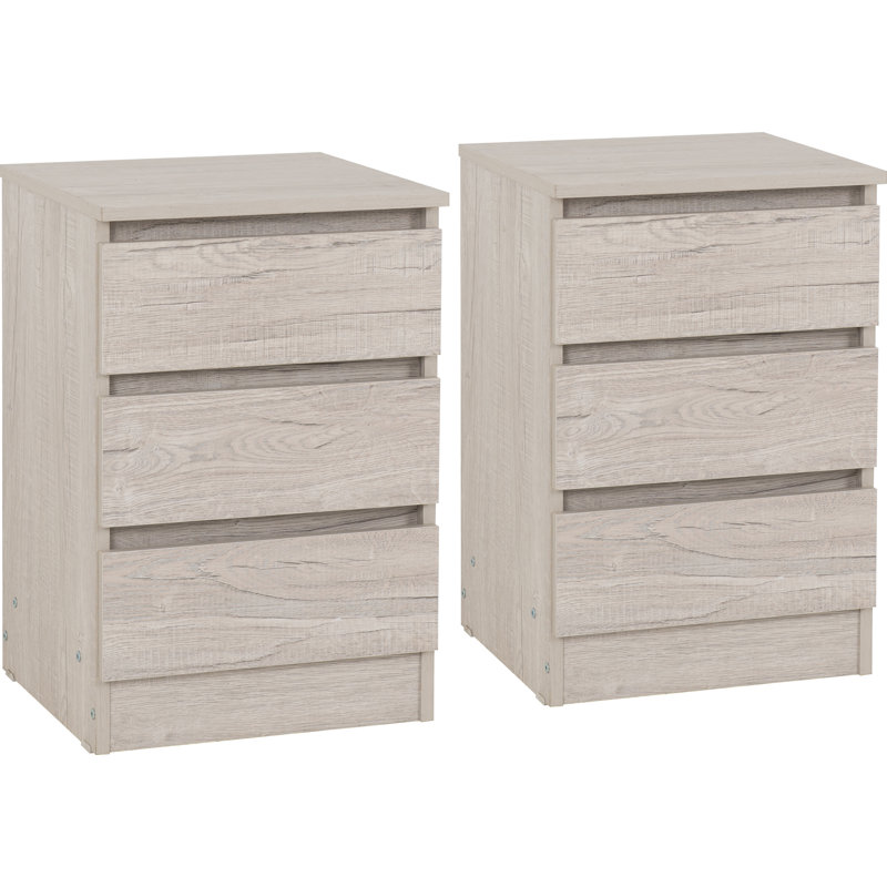 Braunstein 6 Drawer Bedside Table, Urban Snow