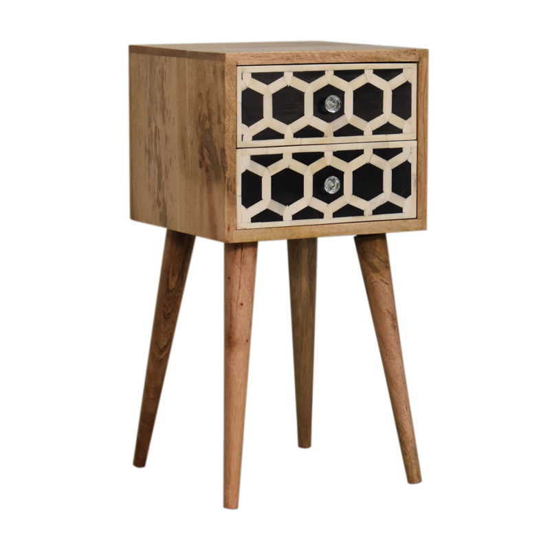 30cm W Solid Wood Bedside Table