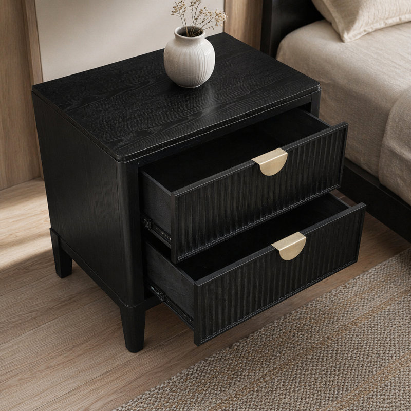 Table de chevet 2 tiroirs Mason