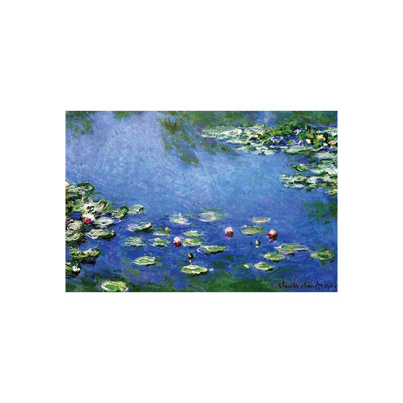 «Nymphéas» par Claude Monet, reproduction d'art, H 44 po x l 66 po